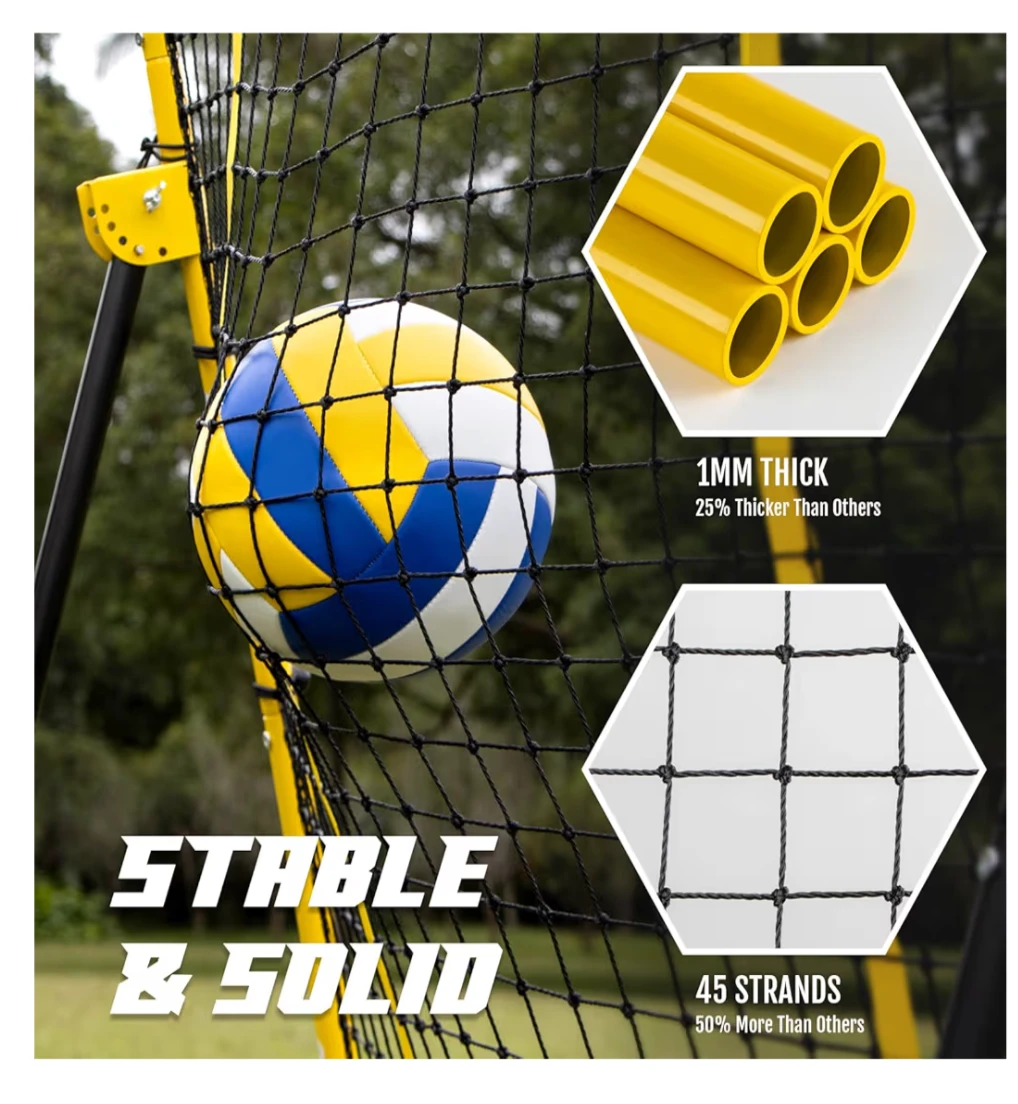 Yellow Volleyball Rebounder Training Net - 4ft x 7ft - photo 4