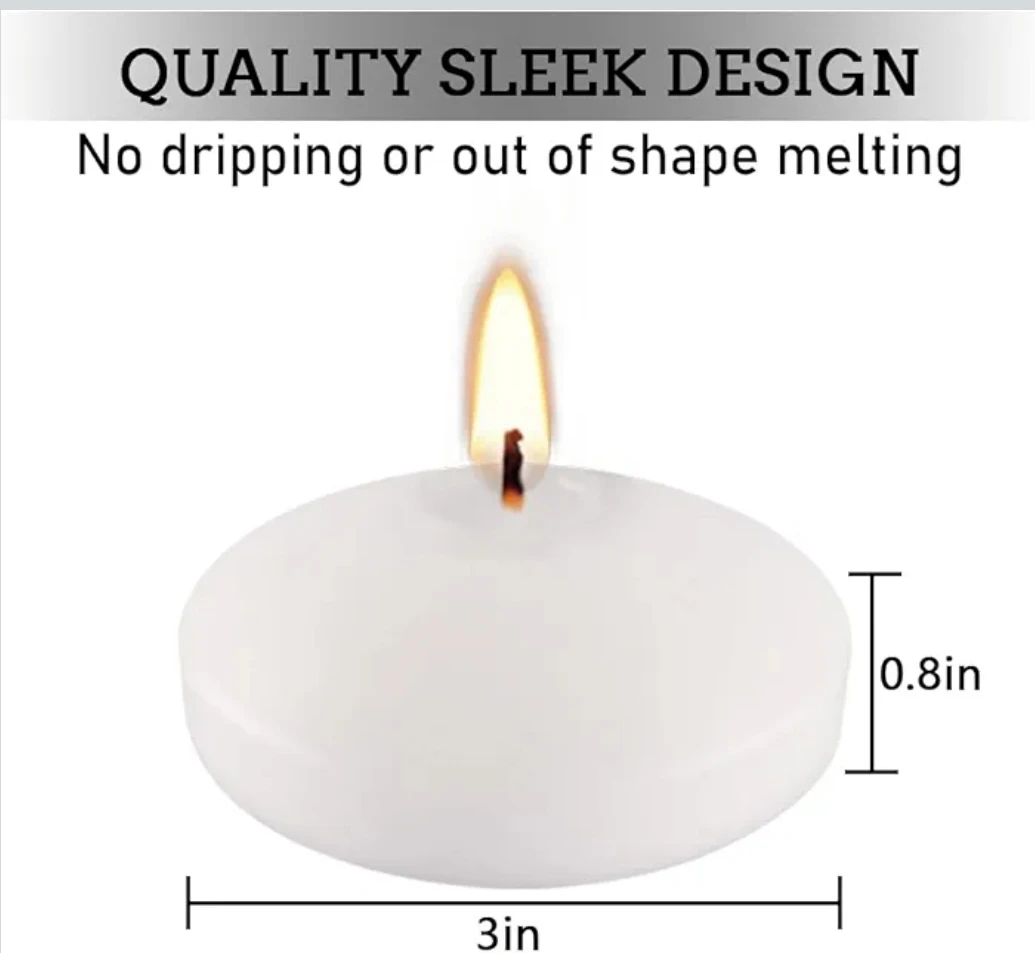24 Pack White Floating Candles 🌱 - photo 3