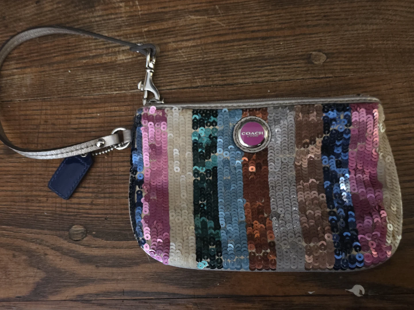 Coach Wristlet with Sequins