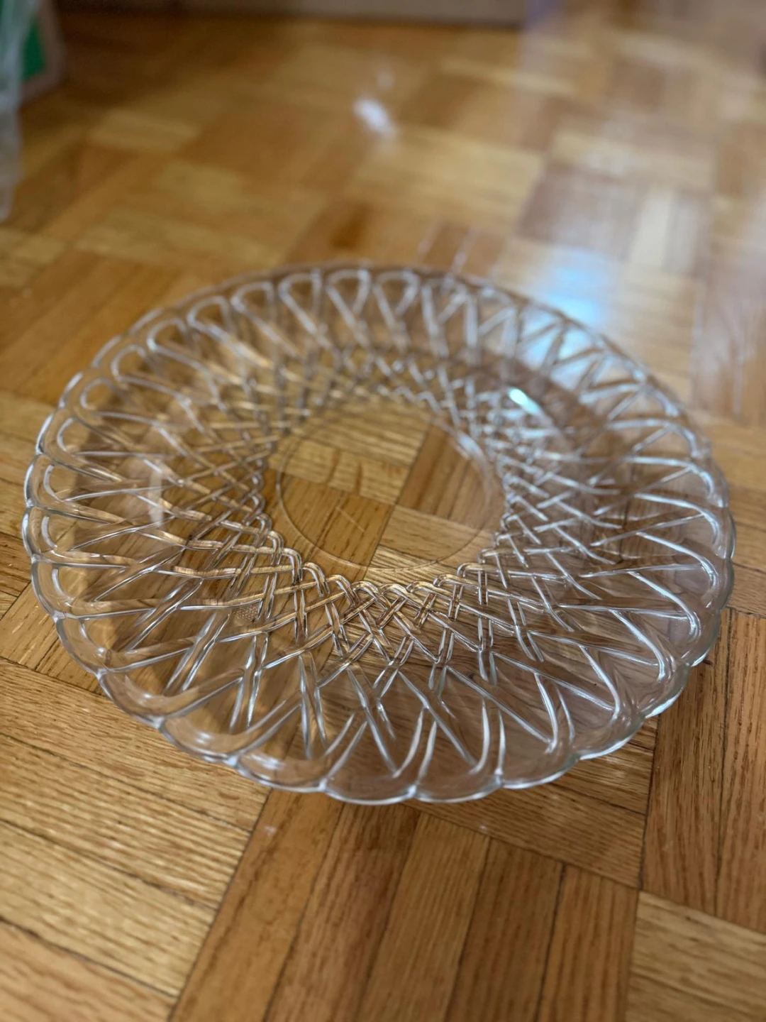 Clear Glass Decorative Plate