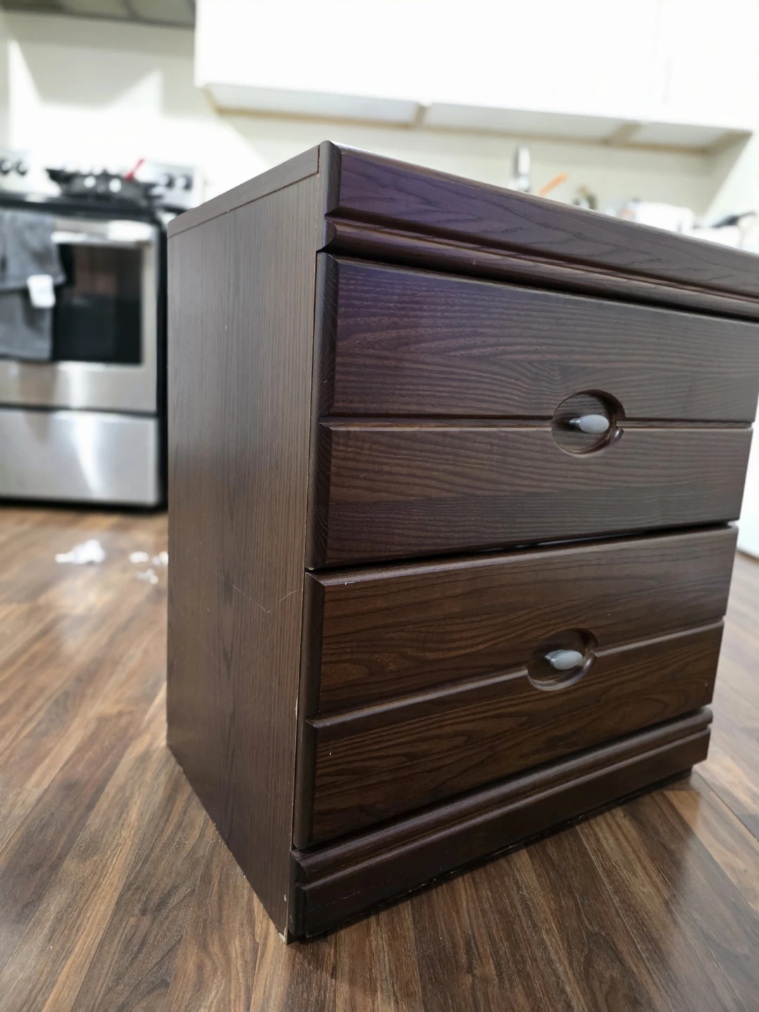 Set of Dark Brown 2-Drawer Nightstands - photo 3