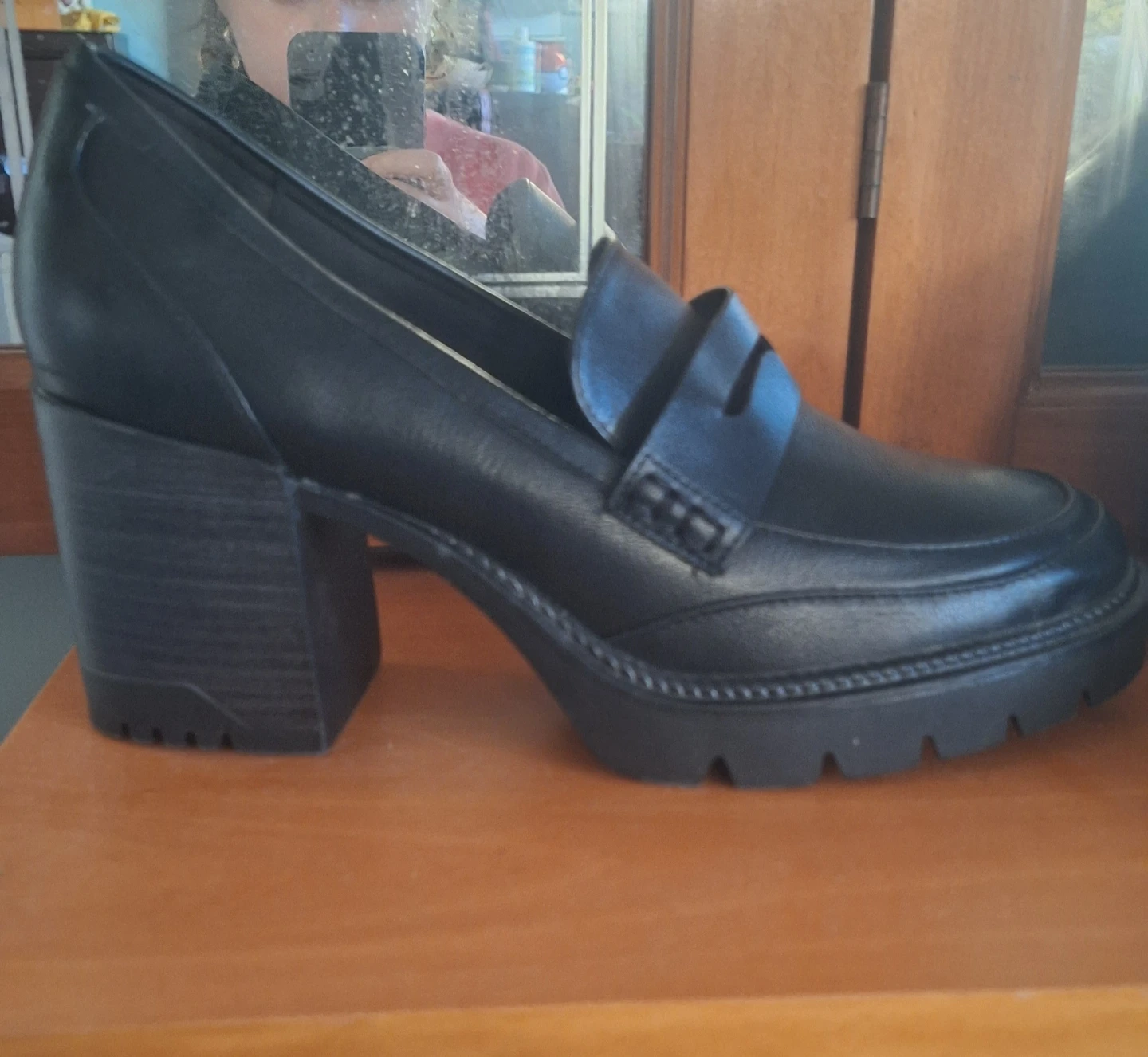 MIA Black Heeled Loafers Size 10 - photo 3