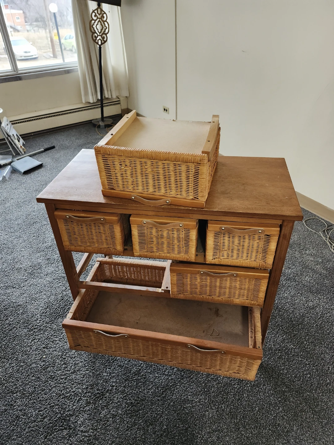 Wicker Basket Storage Chest