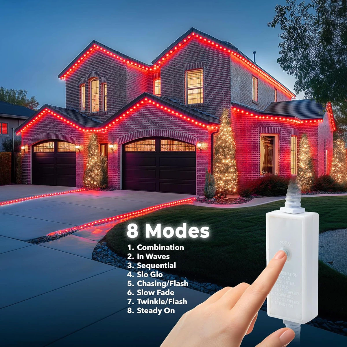 Red LED Rope Lights - 8 Modes - photo 5