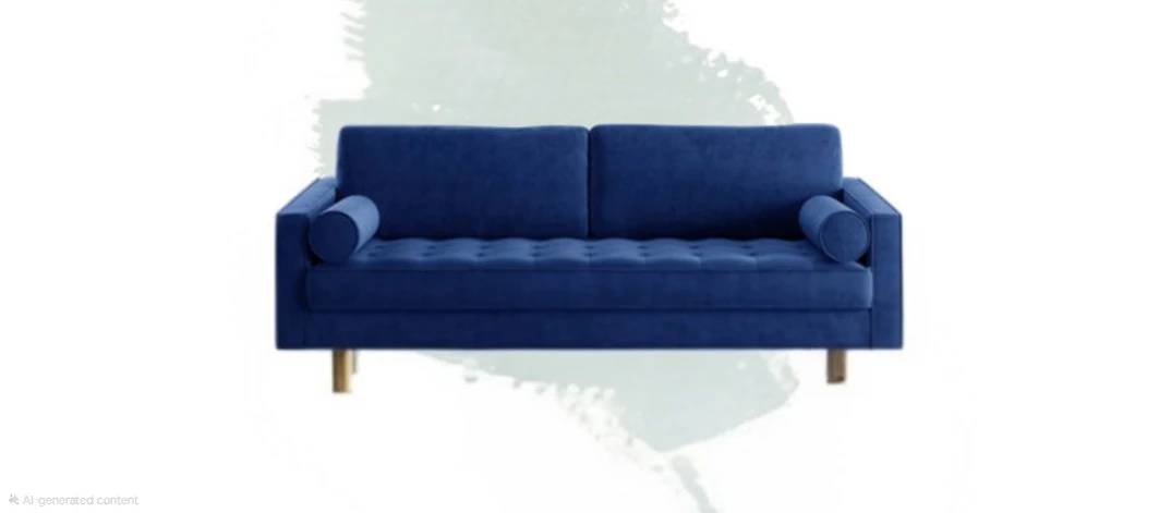 3-Seater Velvet Sofa – Like New | Modern Mid-Century Style