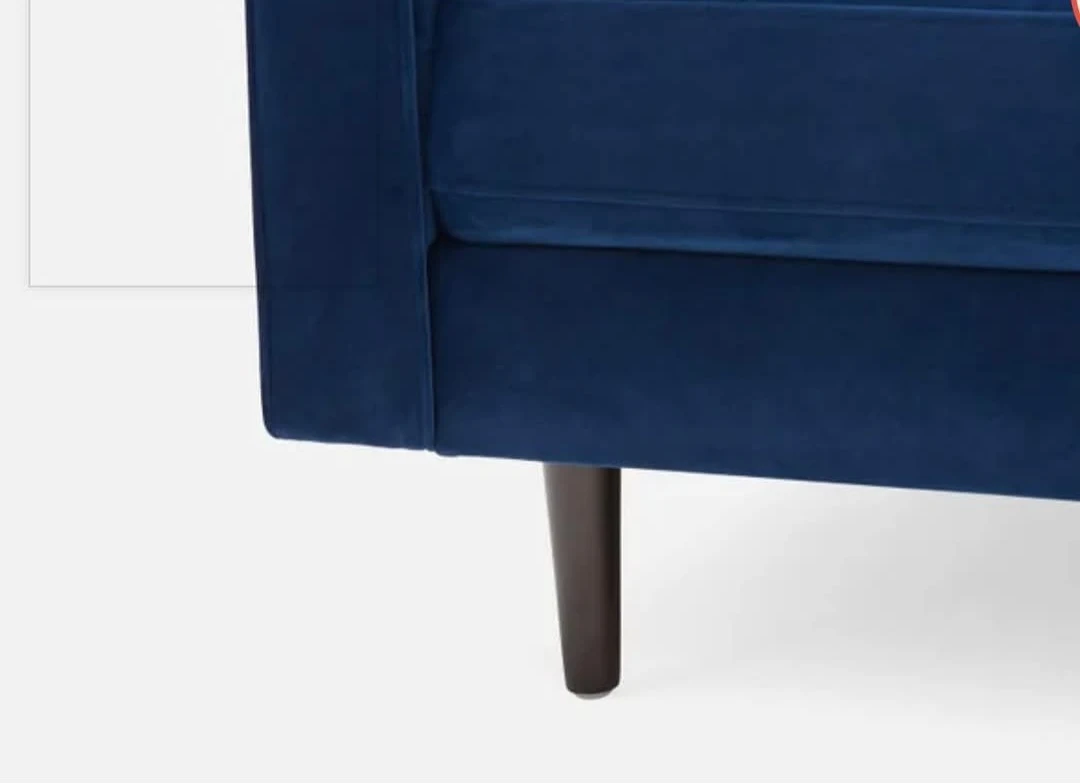 3-Seater Velvet Sofa – Like New | Modern Mid-Century Style - photo 2