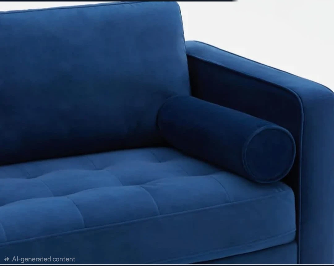 3-Seater Velvet Sofa – Like New | Modern Mid-Century Style - photo 4