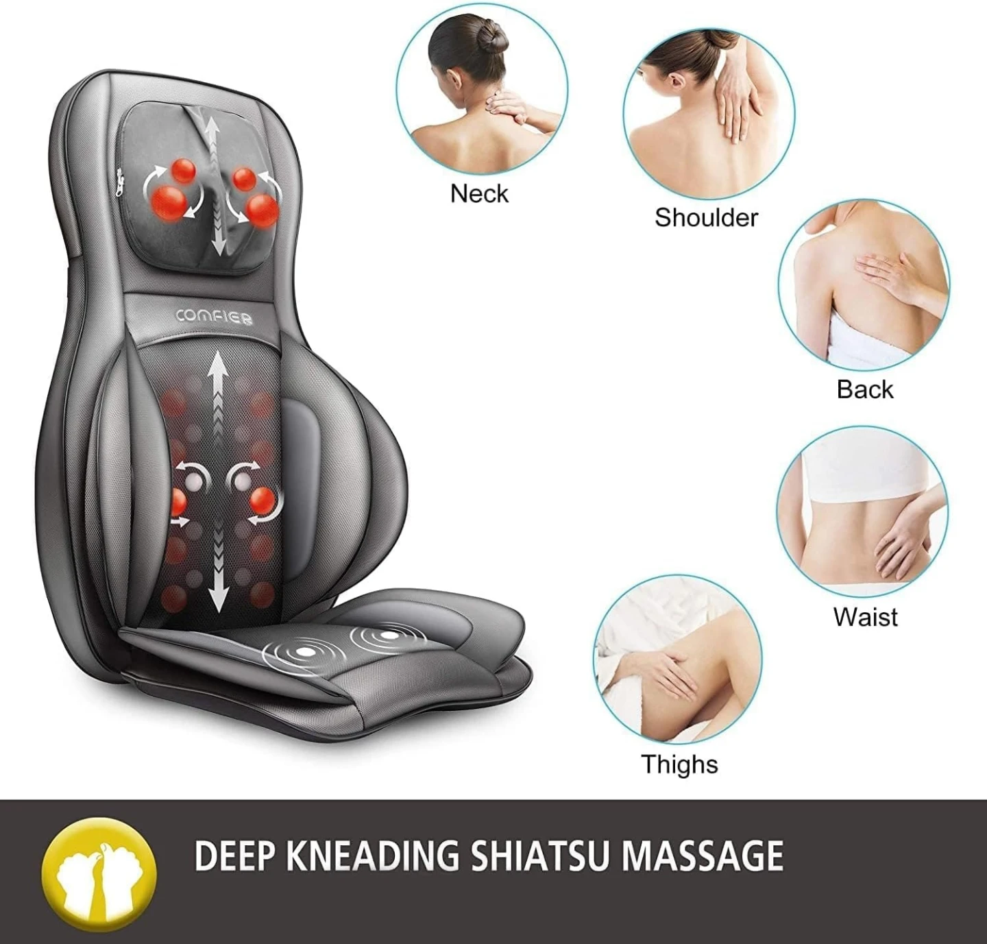 BNIB Comfier Shiatsu Neck & Back Massager with Heat - photo 3