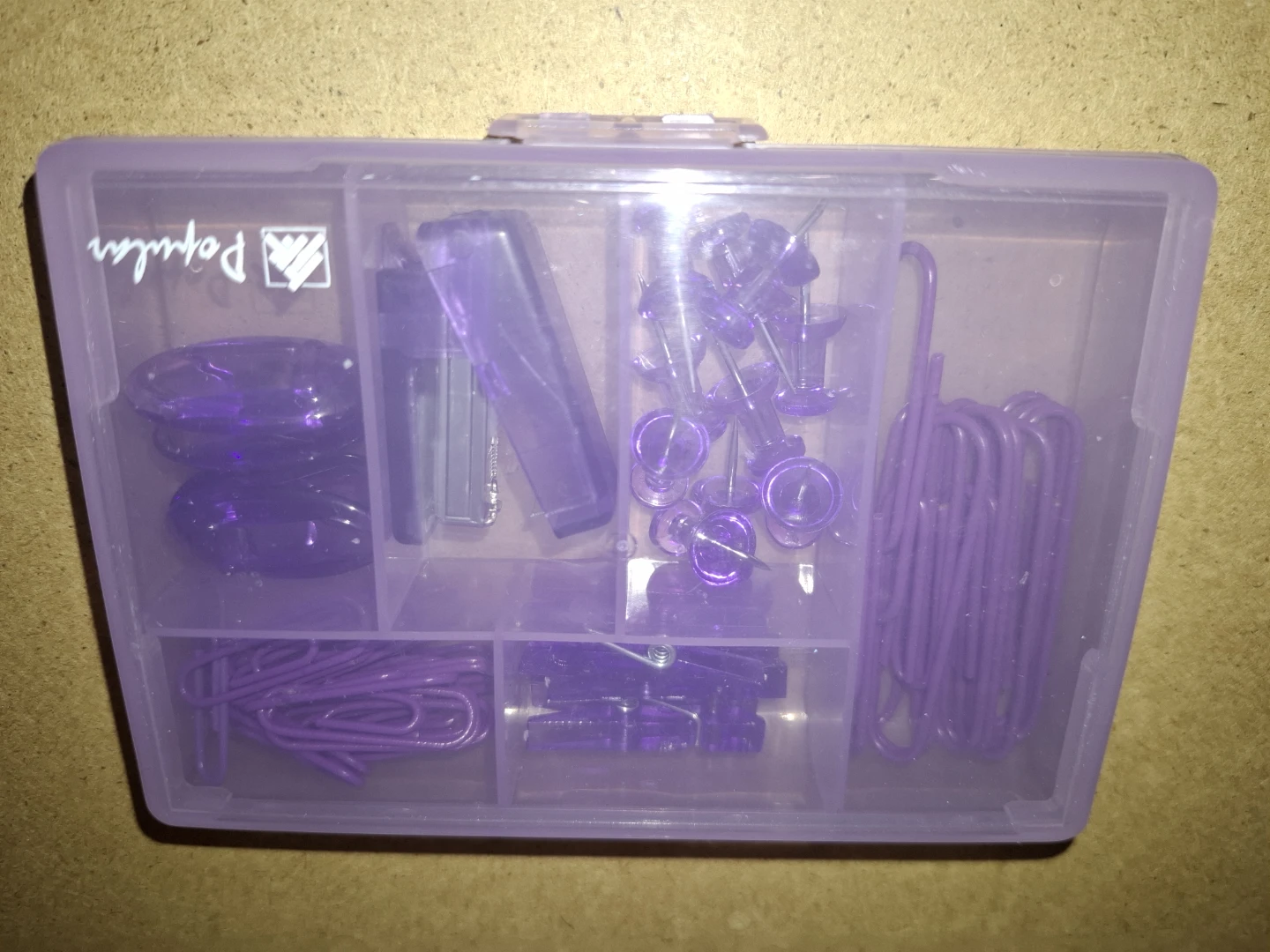 Purple Stationery Organizer Kit