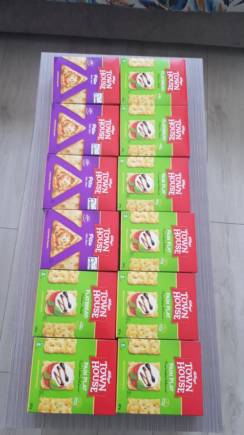 Kellogg's Town House Crackers 2$each or 6 box for 10$