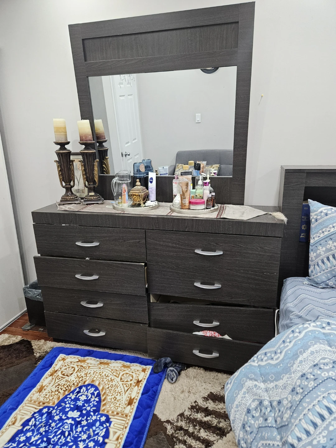 Dark Wood Dresser with Mirror - photo 5