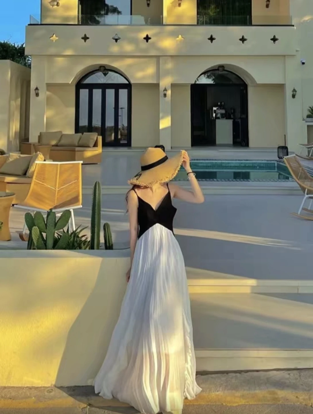 Black White Maxi Dress