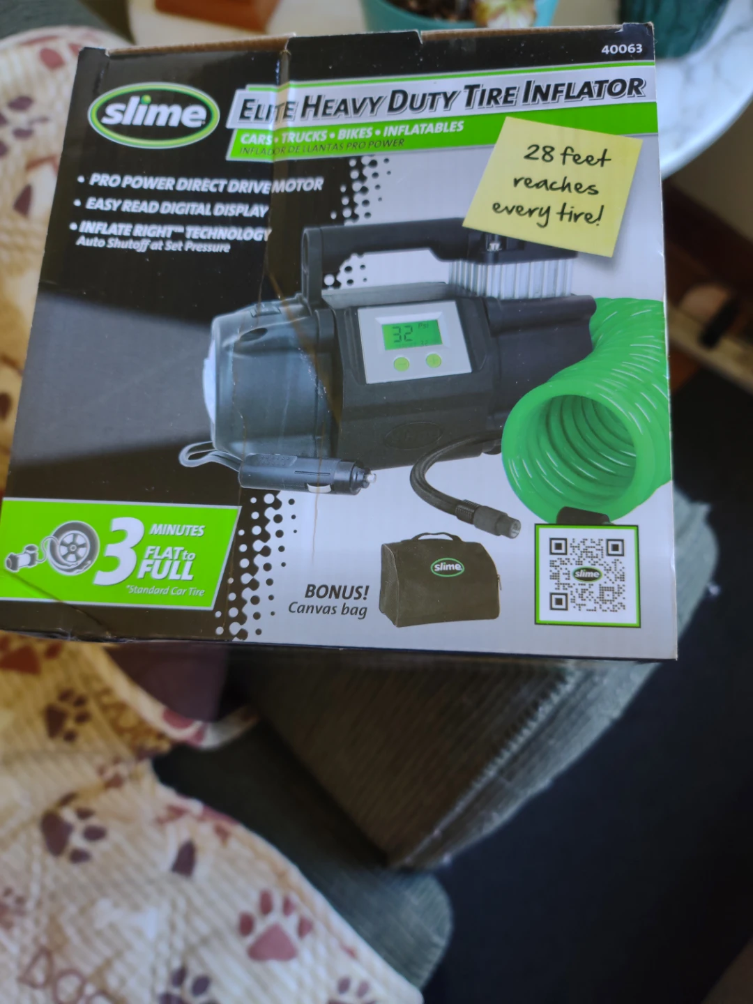 Slime tire inflator and accessories - photo 2