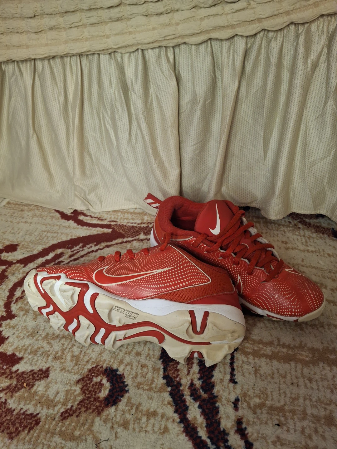 Nike Vapor Fly Cleats Red White size 5 Y - photo 2