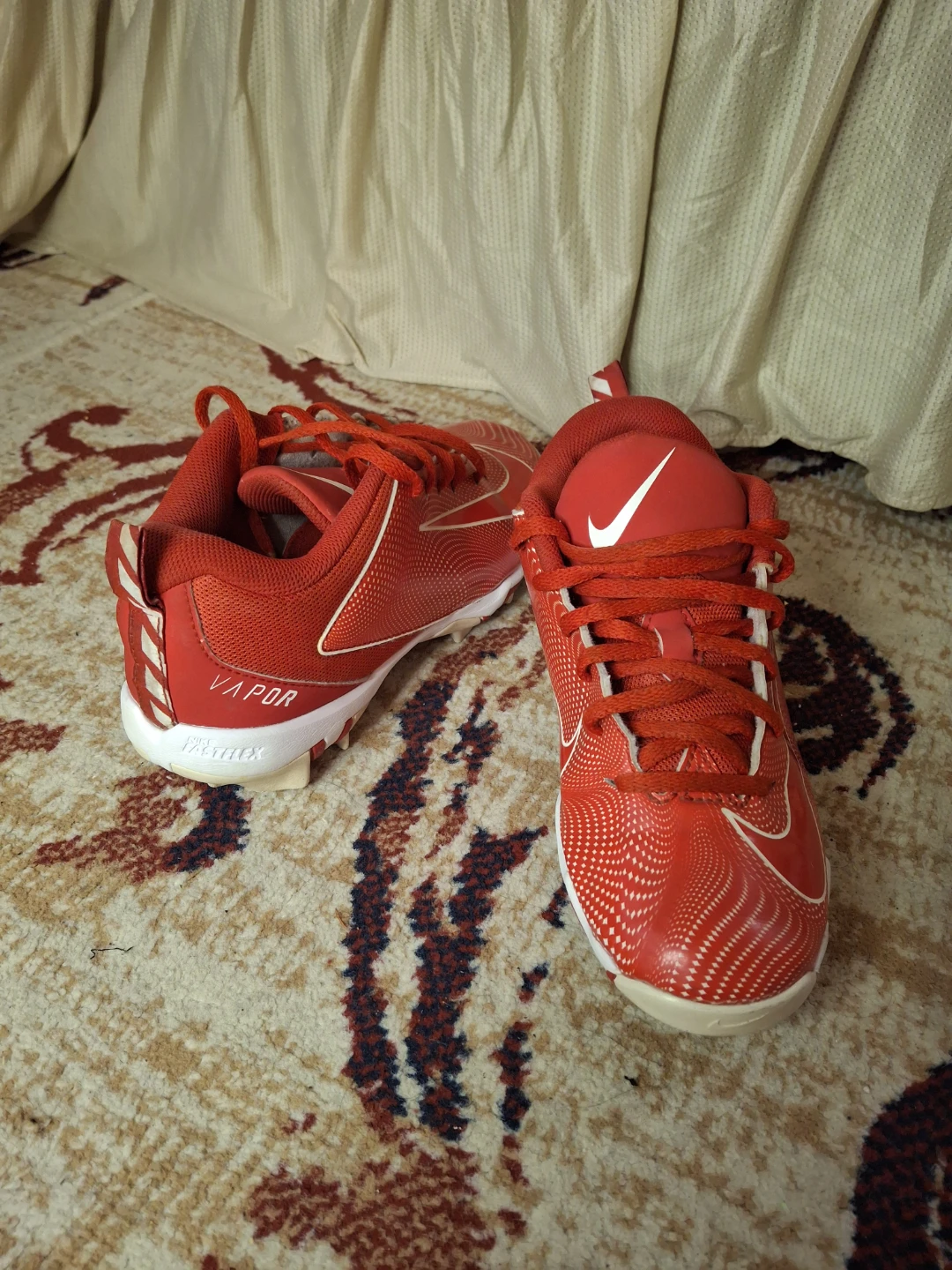 Nike Vapor Fly Cleats Red White size 5 Y - photo 4