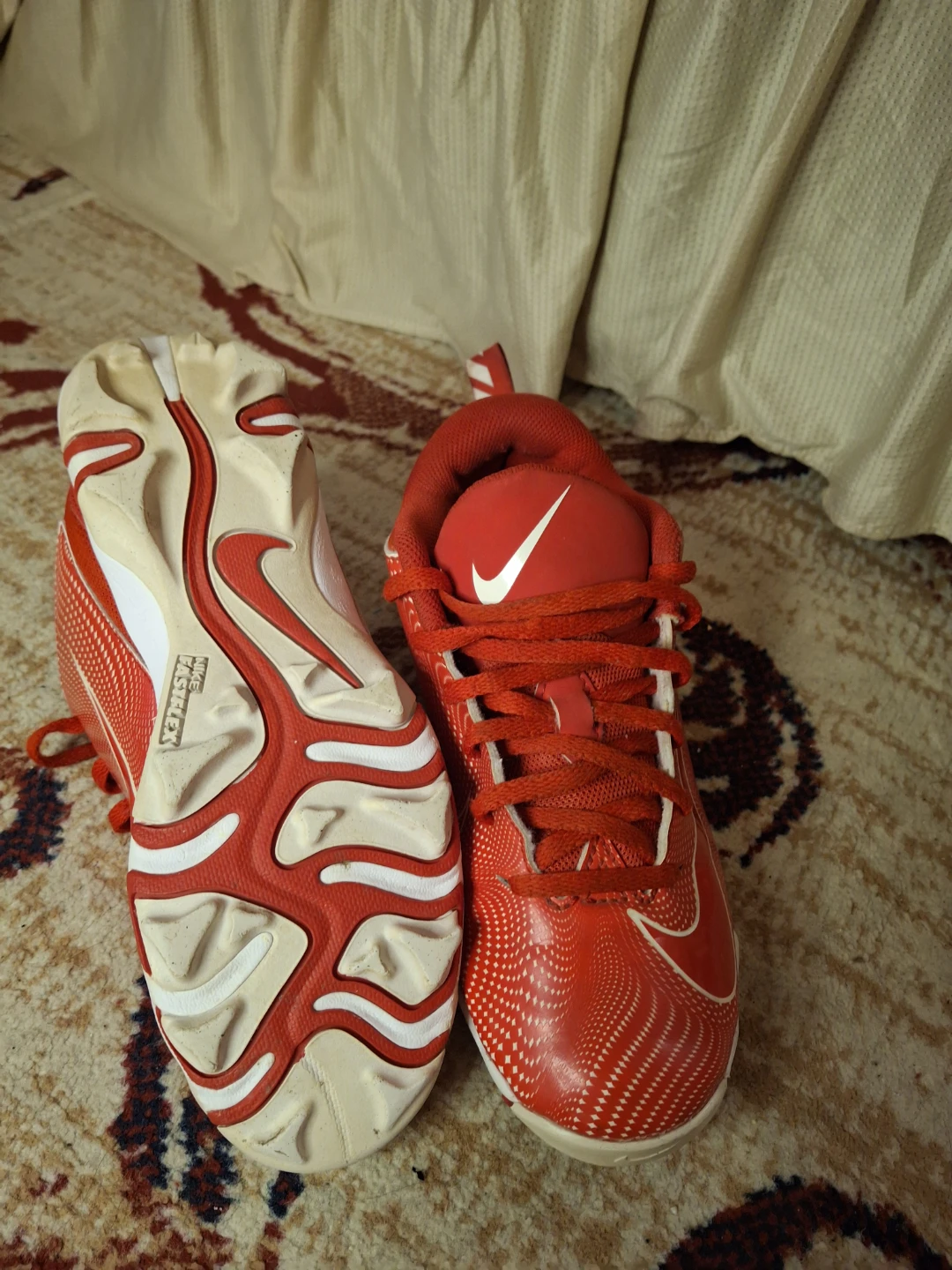 Nike Vapor Fly Cleats Red White size 5 Y - photo 5
