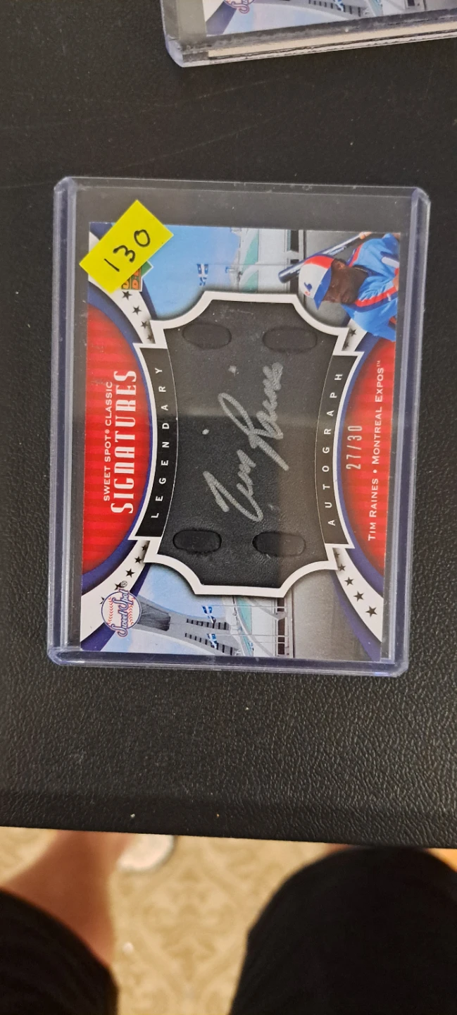 Tim Raines Montreal Expos Autograph Baseball Card 27/30