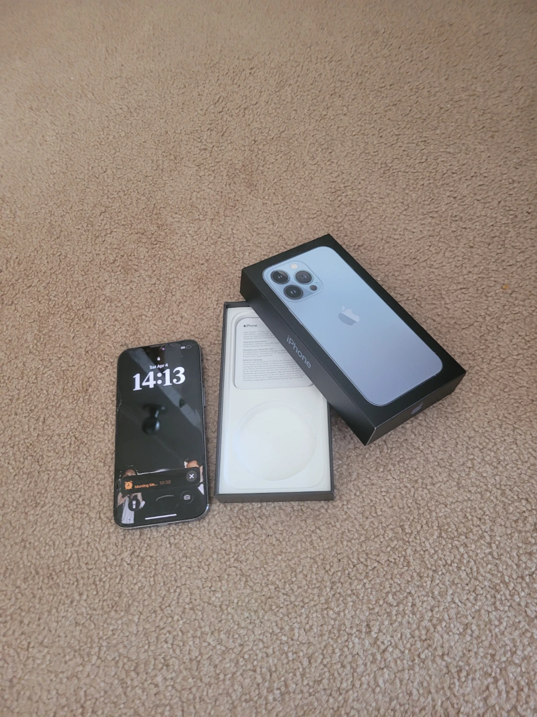 iPhone 13 Pro, Sierra Blue, w/ Original Box