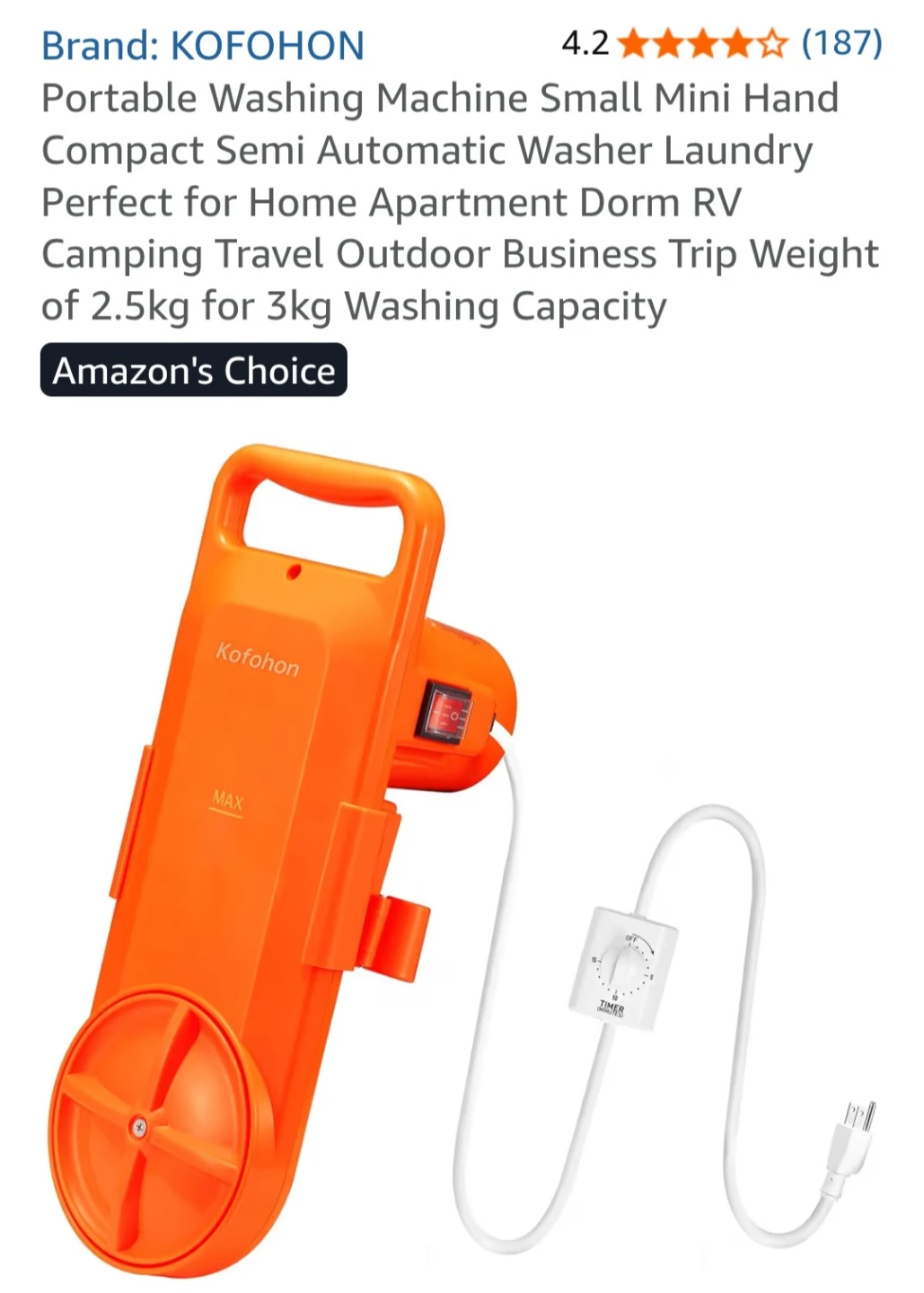 Kofohon Portable Washing Machine