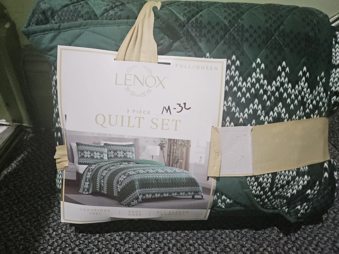 Lenox 3 Piece Quilt Set - Full/Queen