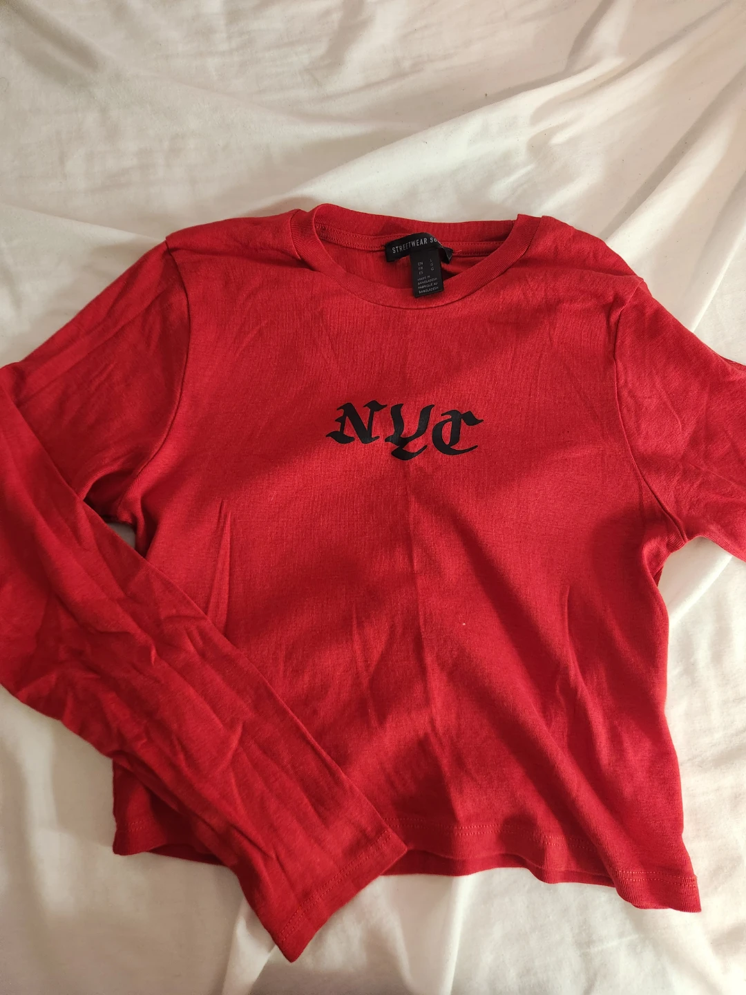 Streetwear Society Red NYC Long Sleeve Top - Size L