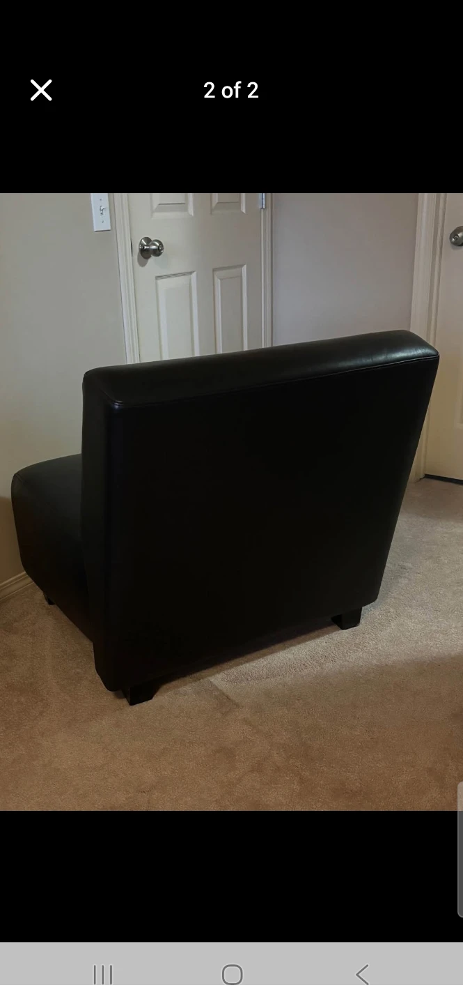 Black Armless Chair