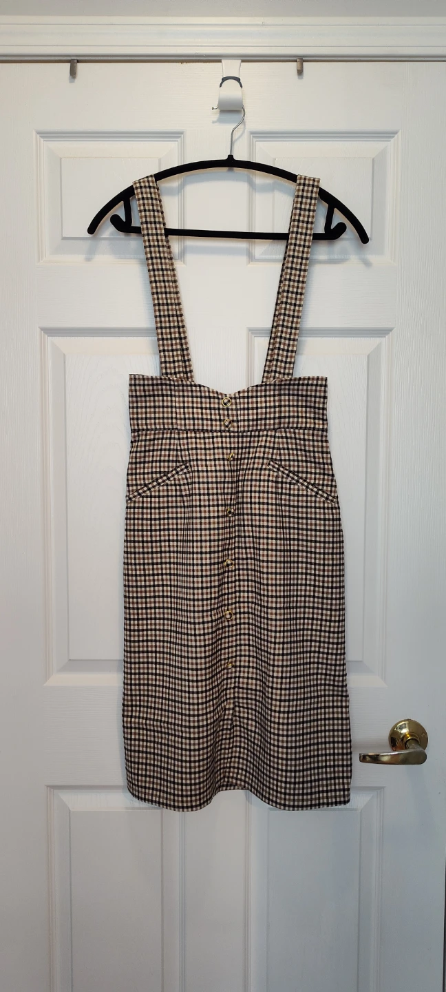 Japanese Style Plaid Pinafore Dress