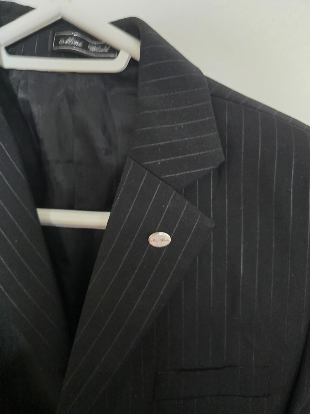Mens Black Pinstripe Blazer size S- XS