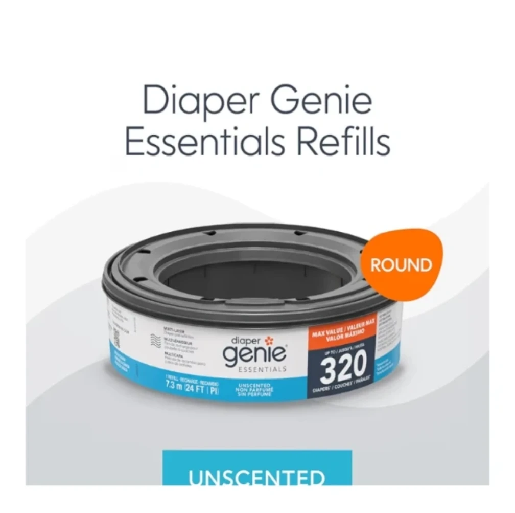 Diaper Genie Essentials Unscented Refills - 320 Diapers( 3 sets)
