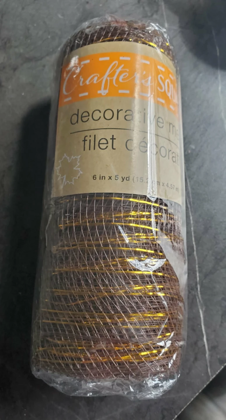 Brown with Gold Deco Mesh (75 cents each)