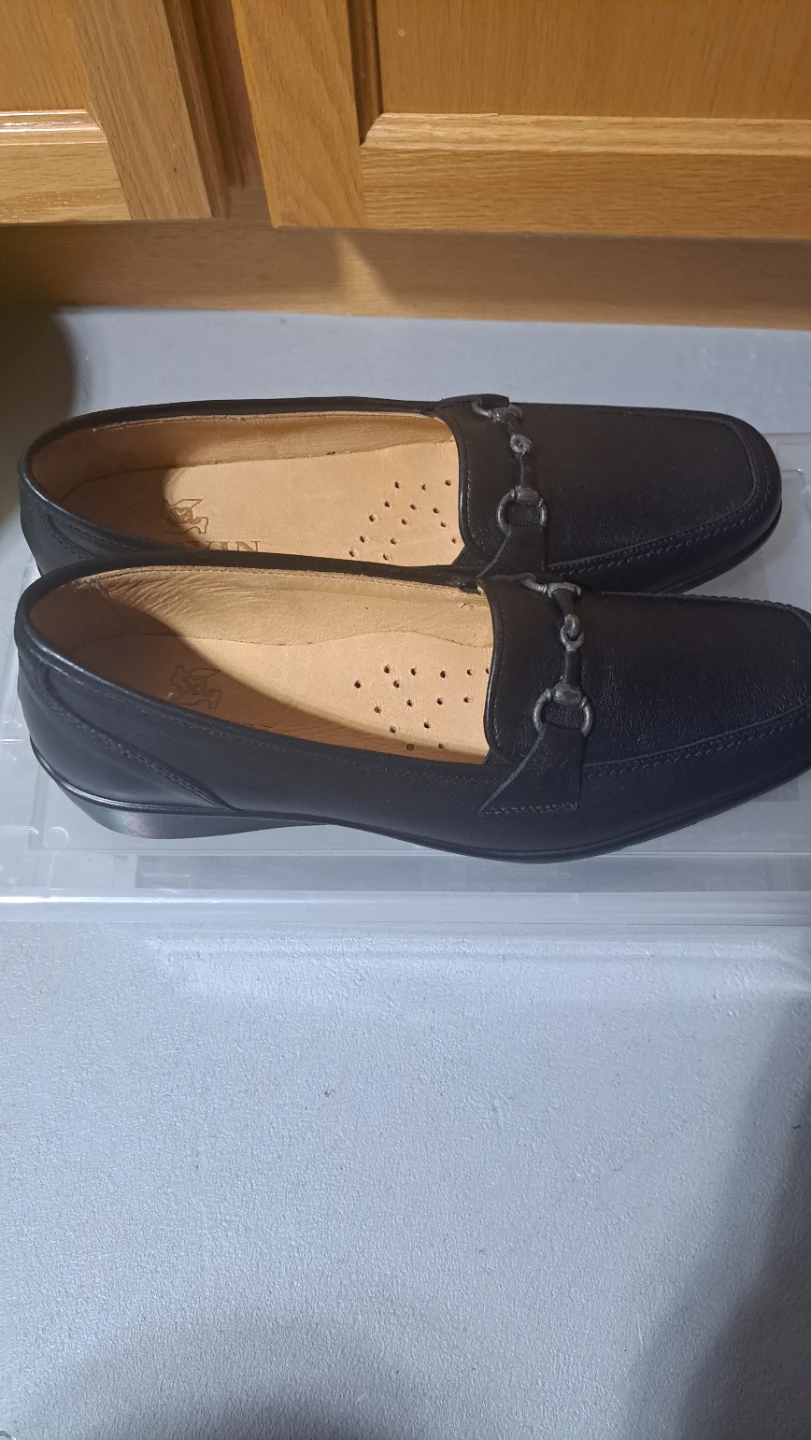 Sarvin Black Leather Loafer Shoes - Size 40 - photo 2