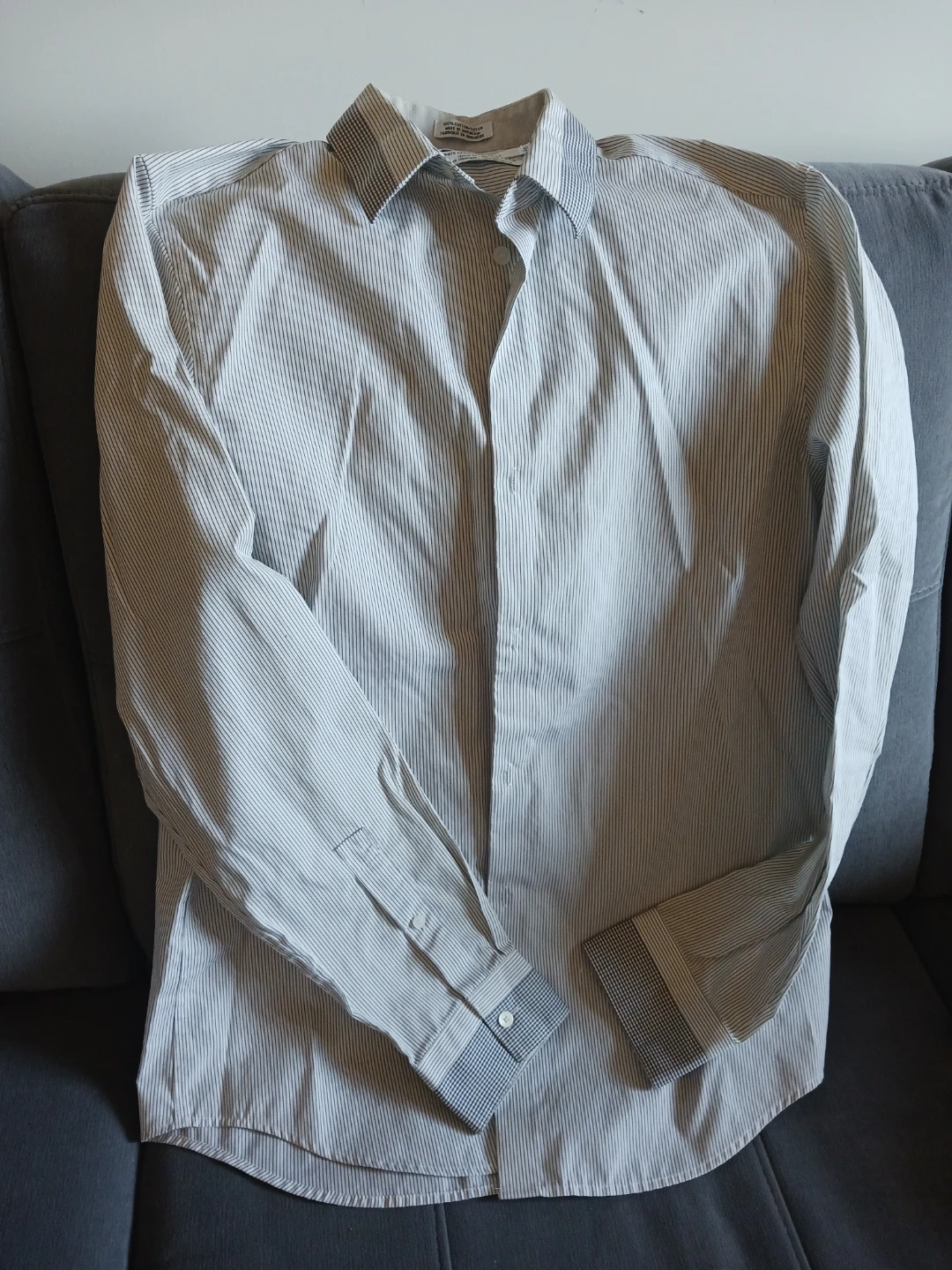Calvin Klein Men's Striped Button-Up Shirt XS
