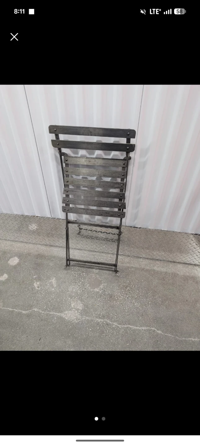 Folding Metal Bistro Chair - photo 2