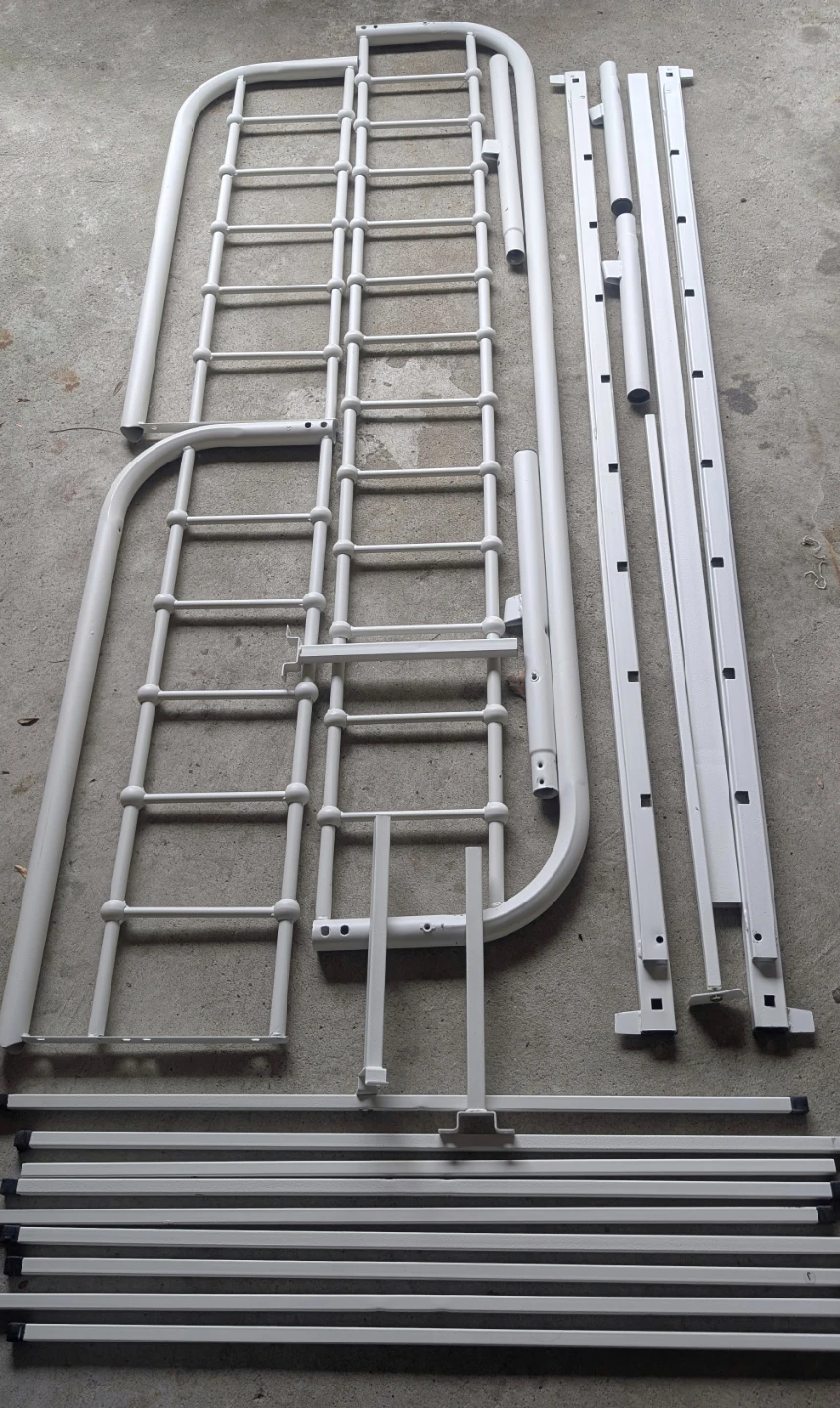 Single bed frame - 6ft White Metal Bed Frame Assembly & Parts - photo 3