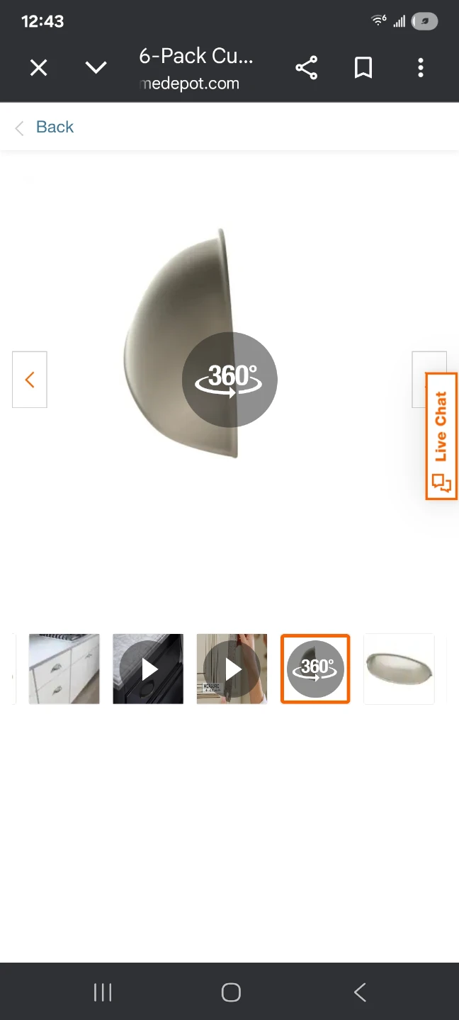6-Pack Cabinet Bin Pulls - Brushed Nickel - photo 2