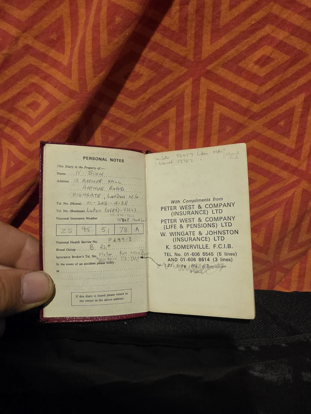 vintage miniature diary or notebook, likely from the year 1970 - photo 4