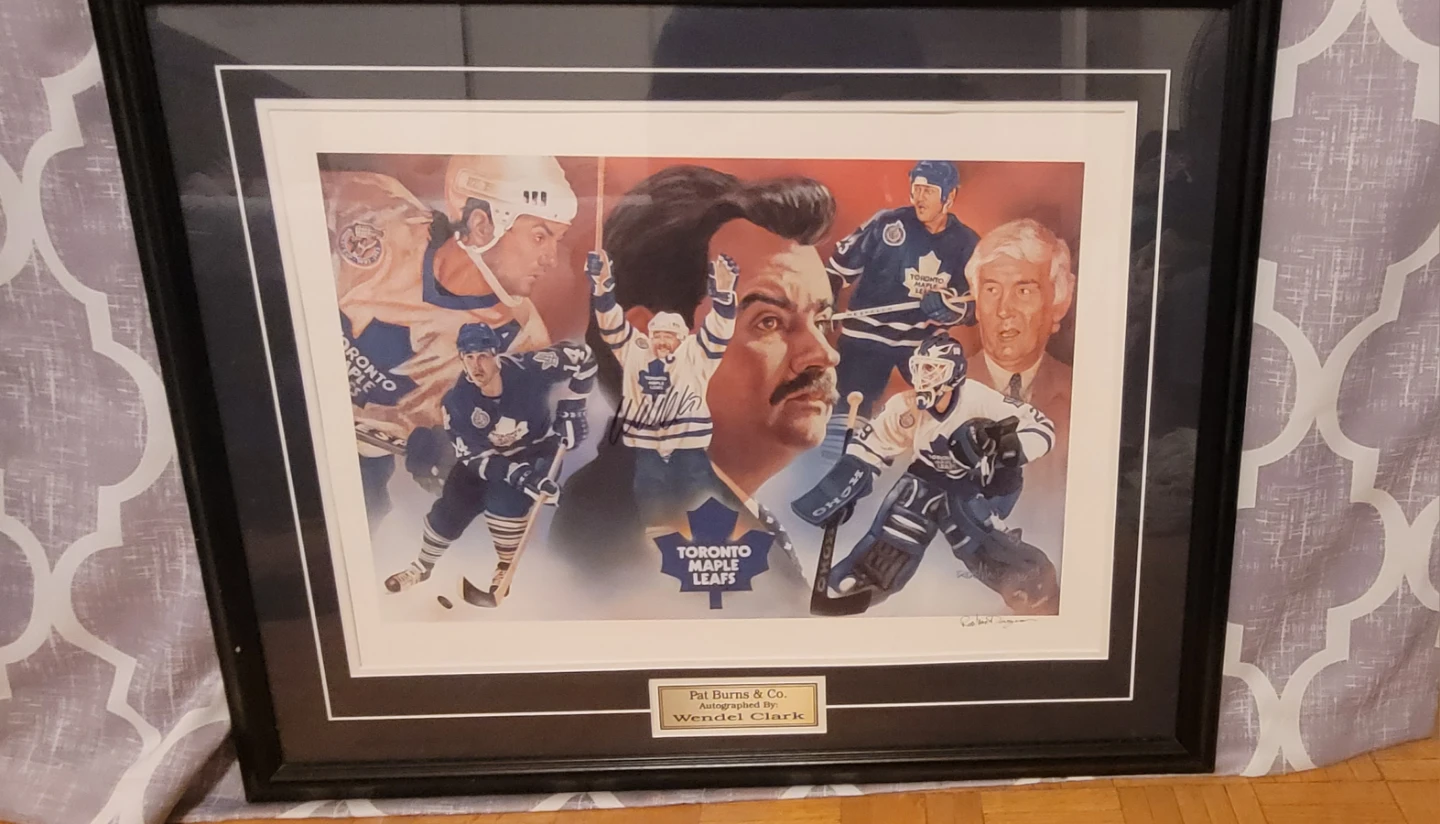 Wendel Clark Autographed Toronto Maple Leafs Artwork