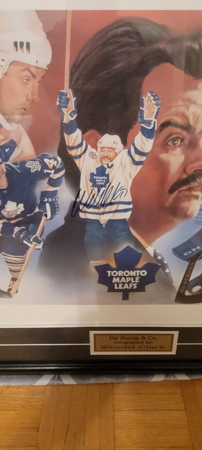 Wendel Clark Autographed Toronto Maple Leafs Artwork - photo 2