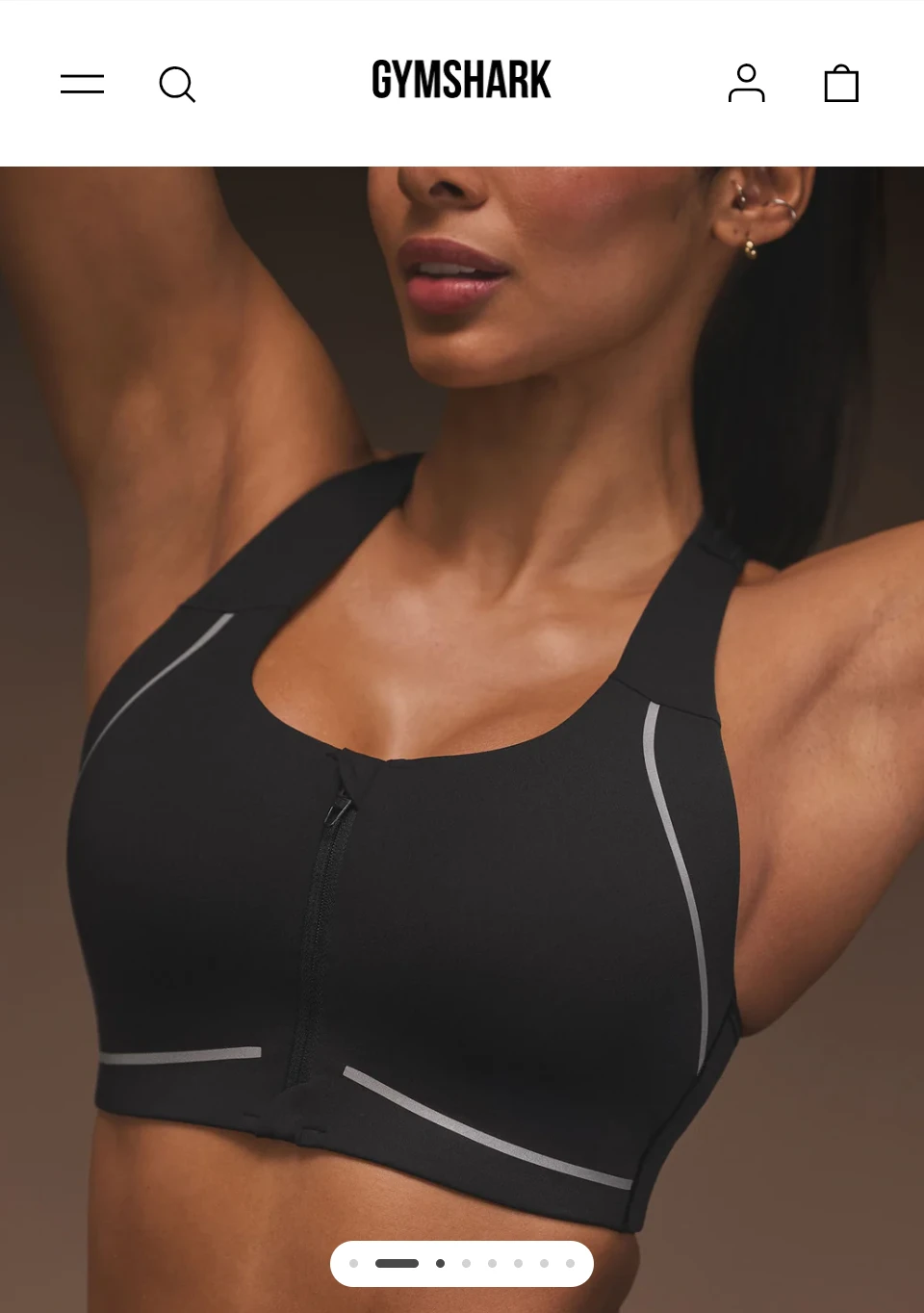 Gymshark Running Sports Bra - Black - Large - photo 2