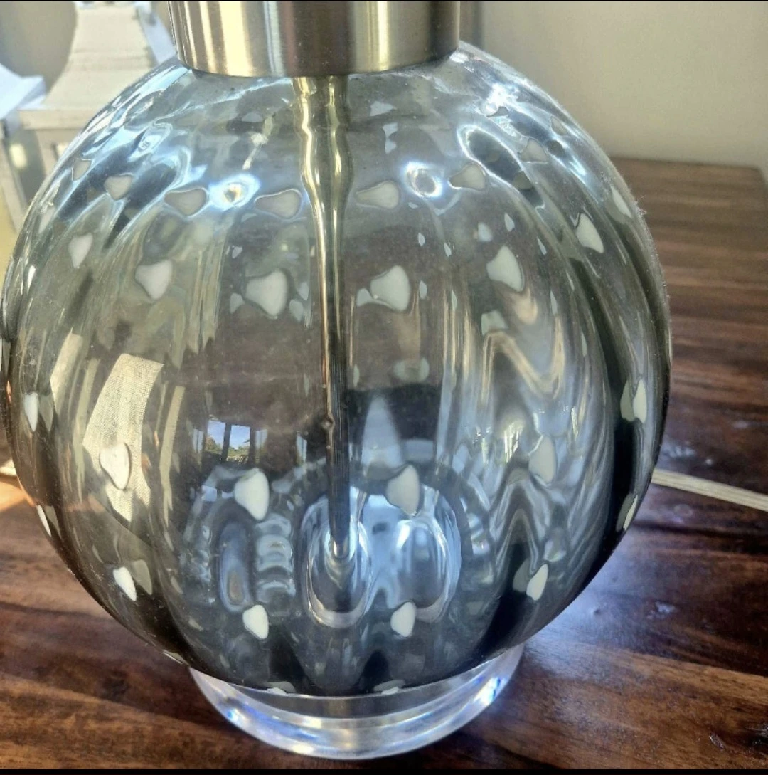 Murano 25" Table Lamp - Grey Glass - photo 3