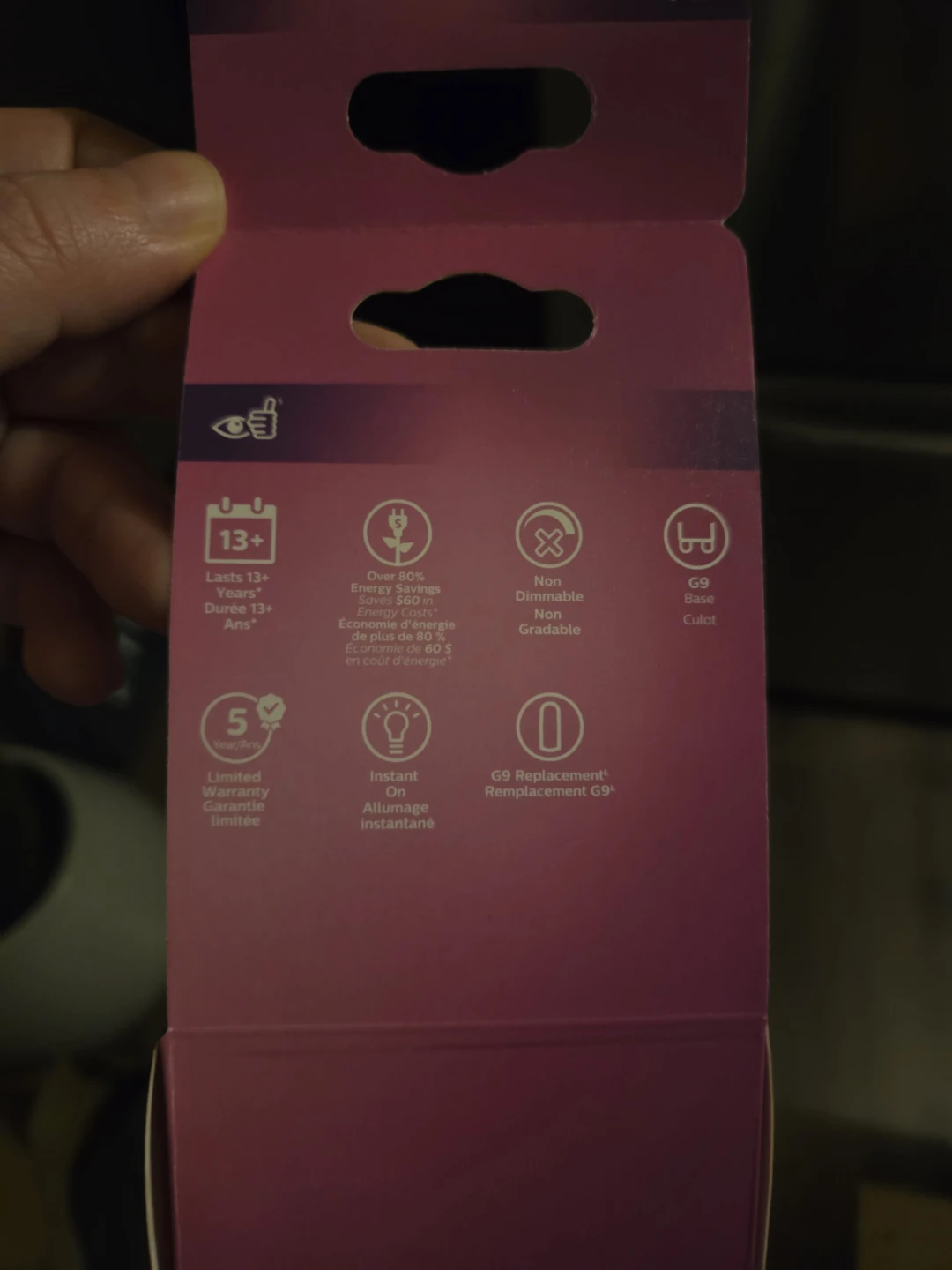 Philips LED DEL Bright White G9 Base Light Bulbs (3 Pcs) - photo 2
