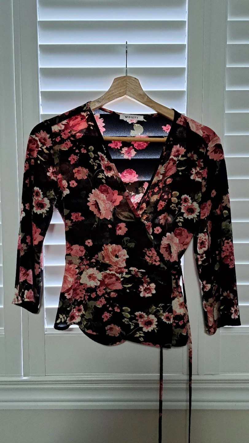 Floral Wrap Top - photo 2