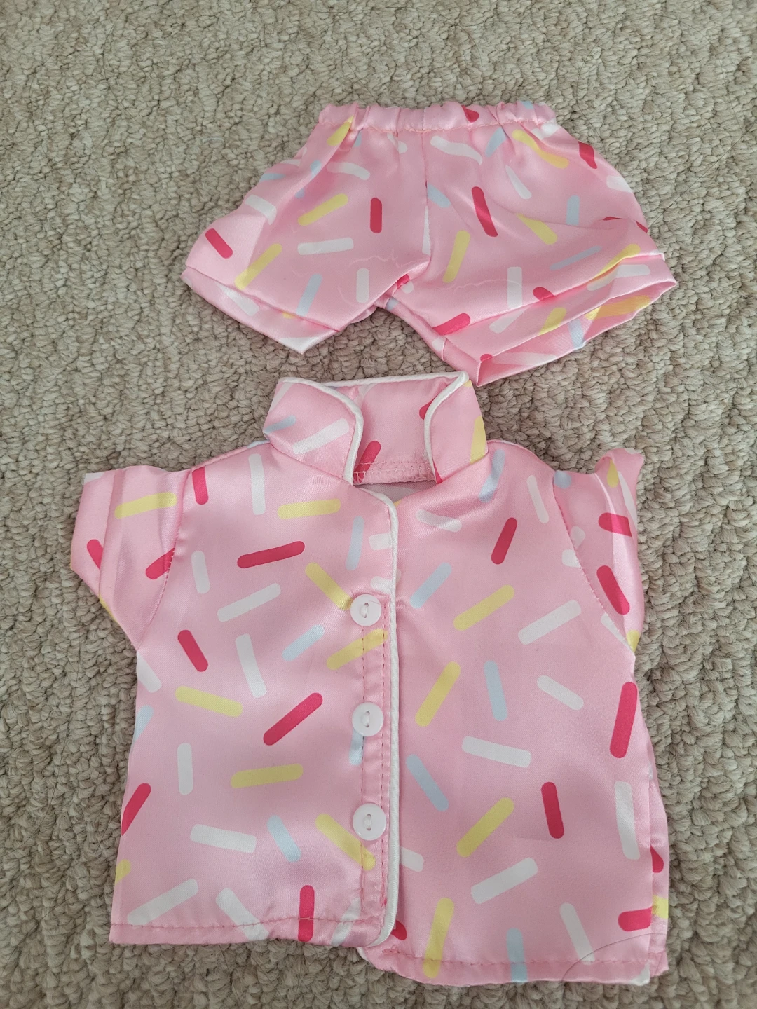 Pink Sprinkles Pajama Set for Dolls