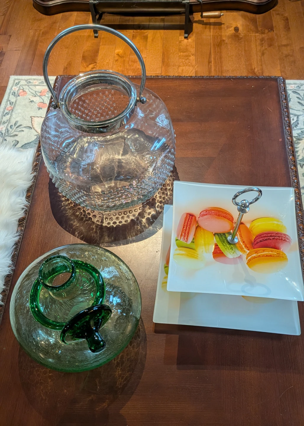 Glass Serving Tray and Lantern Set - photo 2