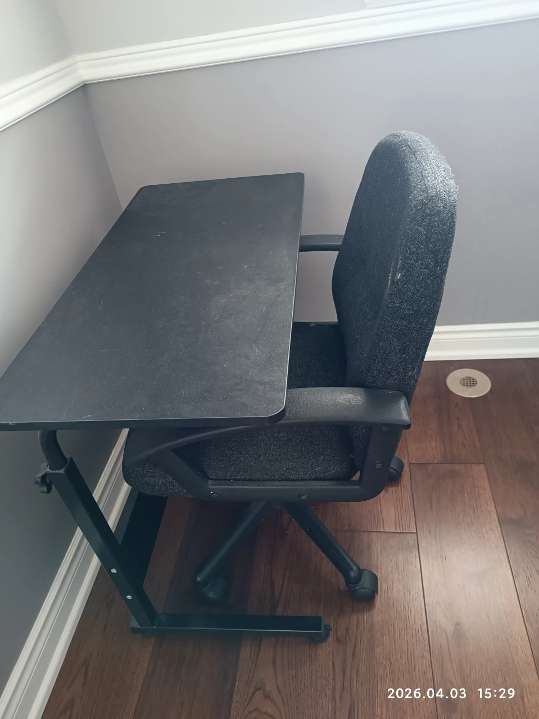 Black  Desk with Chair