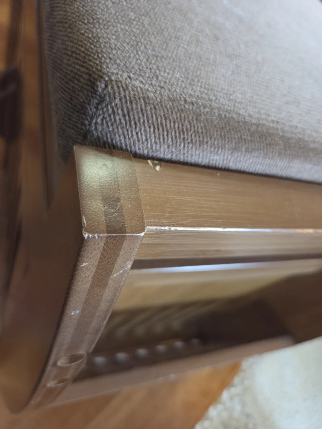 Wooden Storage Bench with Cushioned Seat - photo 4