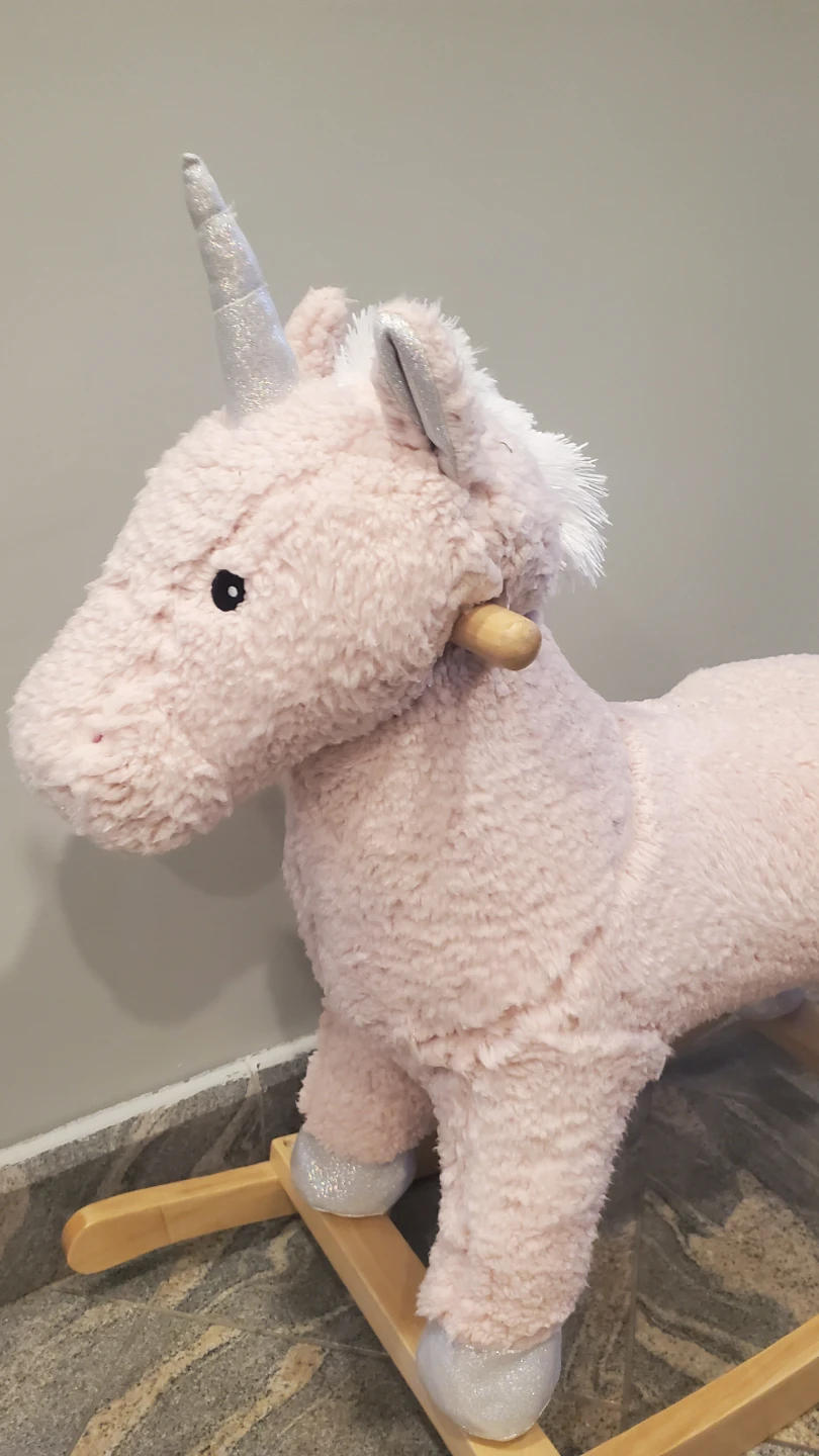 Pink Plush Unicorn Rocking Horse Toy - photo 2