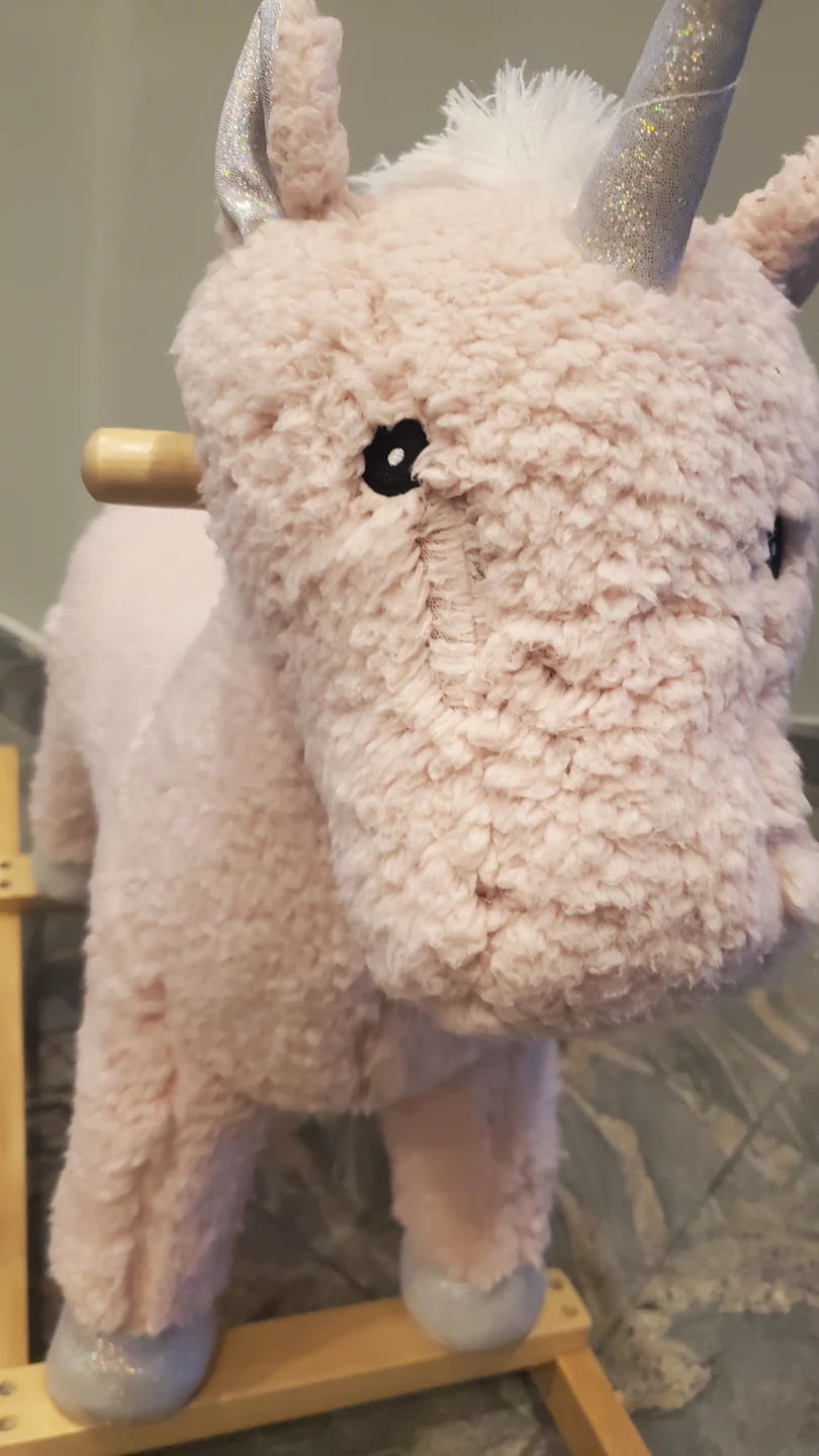 Pink Plush Unicorn Rocking Horse Toy - photo 3
