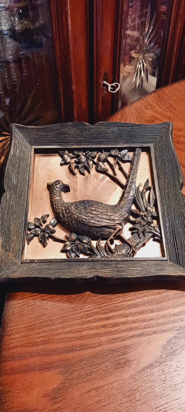 Beautiful Framed Copper Phasent Bird 3D Wall Decor - photo 3