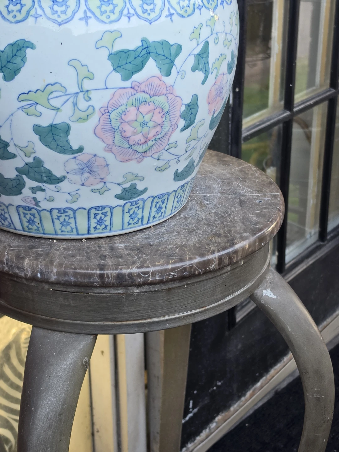 Decorative Ceramic Planter Pot/marble stand - photo 2